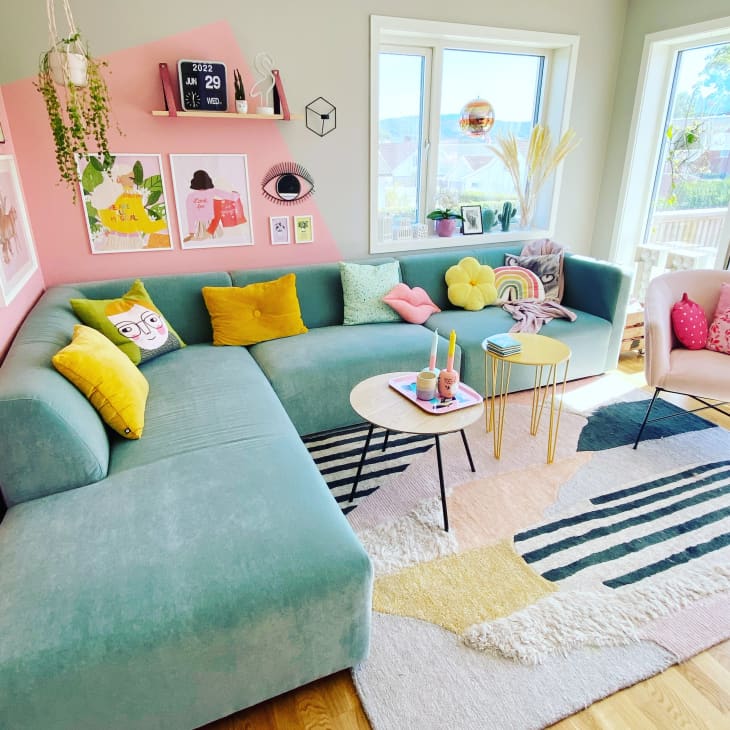Pastel living hot sale room